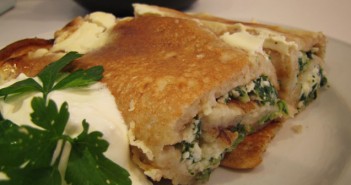 Zapečene palačinke sa sirom i blitvom palacinke
