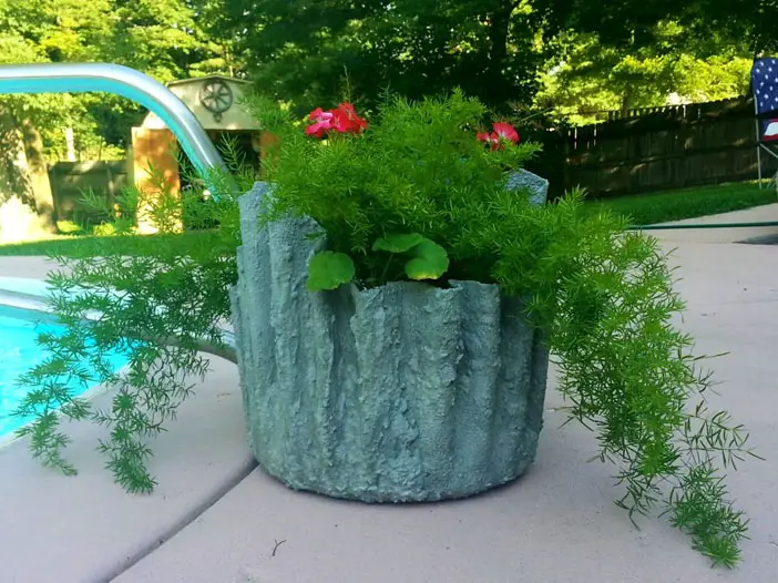 how to planters cement draped hypertufa concrete masonry container gardening diy