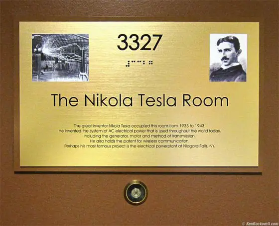 Soba u hotelu New Yorker u kojoj je umro Nikola Tesla.