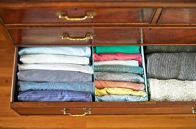 one kings lane catescloset folded shirts drawer