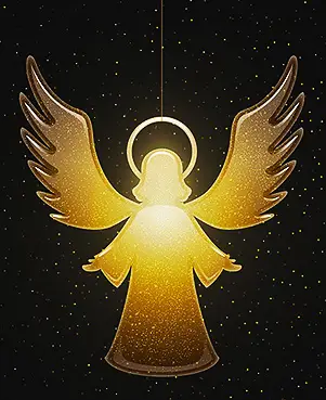elegant golden christmas angel background flat design 23 2147970749