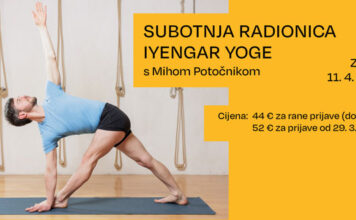 Subotnja radionica Iyengar yoge s Mihom Potočnikom (Ljubljana)