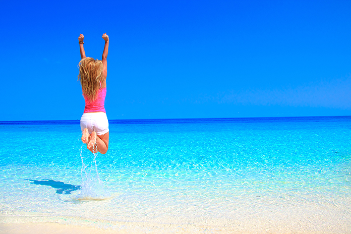 Dreamscape Escape with beauty girl on Maldives