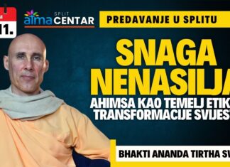 30.11. Predavanje u Atma centru Split Bhakti Ananda Tirtha Swami: “Snaga nenasilja – Ahimsa kao temelj etike i transformacije svijesti”